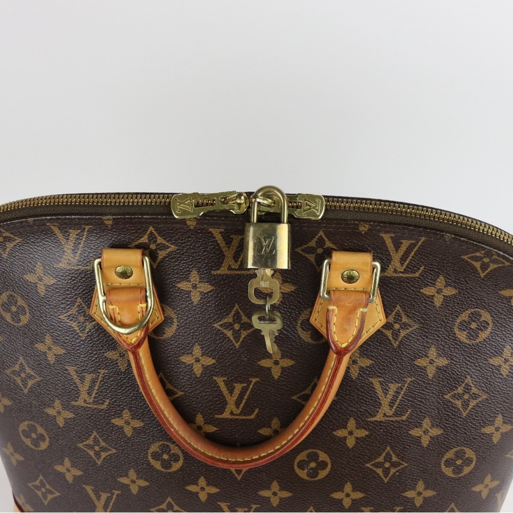 Louis Vuitton Alma MM Monogram Canvas Leather Satchel - Picture 12 of 15